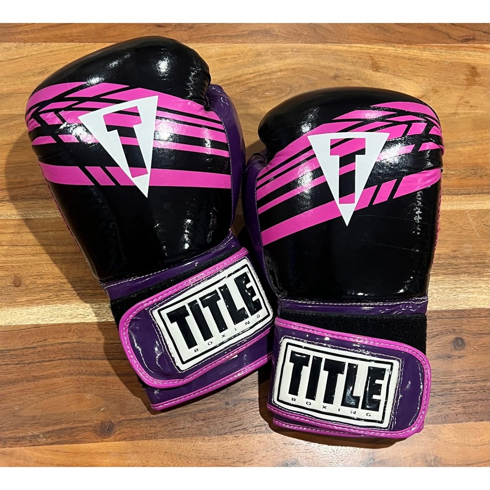 Title Aerovent Boxing Gloves Purple Pink Black Training Sparring Size Medium - Picture 3 of 11
